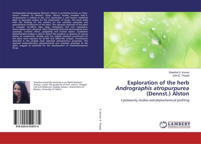 Exploration of the herb Andrographis atropurpurea (Dennst.) Alston Kumar (u. a.)