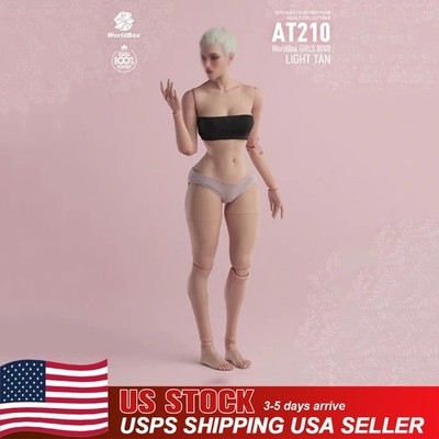 Worldbox AT210 1/6 Suntan Bee Waist Girl Joint Body For 12'' Female Action Figure