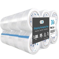 36 Rolls Packing Tape - Clear Carton Sealing Tape Heavy Duty, 1.88" x 55 y