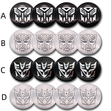 New 4x56mm Transformer Autobot Decepticon Car Wheel Center Hub Cap Sticker 2.2