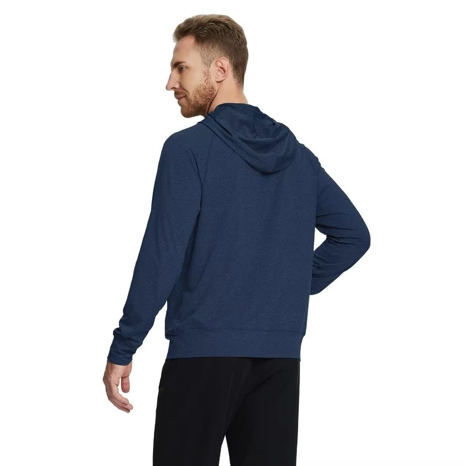 Mens Hoodie Pullover Performance Dry Fit Lightweight Quarter Zip Workout Spor... - Image 4 of 4