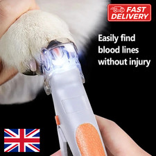 Dog Cat Pet Nail Clippers Light Cutter Claw Grinder Scissor Toe Trimmer With LED