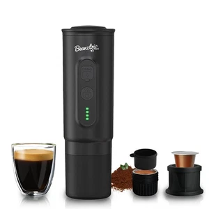 BeanzTrip Machine à expresso portable 2in1 S'autoréchauffer 7800mAh USB Café de voyage