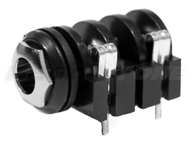 1/4'' Enclosed Mono Jack w/Short PCB Pins Guitar Effects/Amps - USA SELLER!