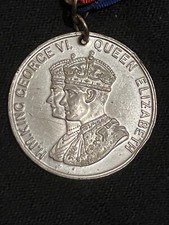 RARE POST ABDICATION 1937 Great Britain George VI and Elizabeth Coronation Medal