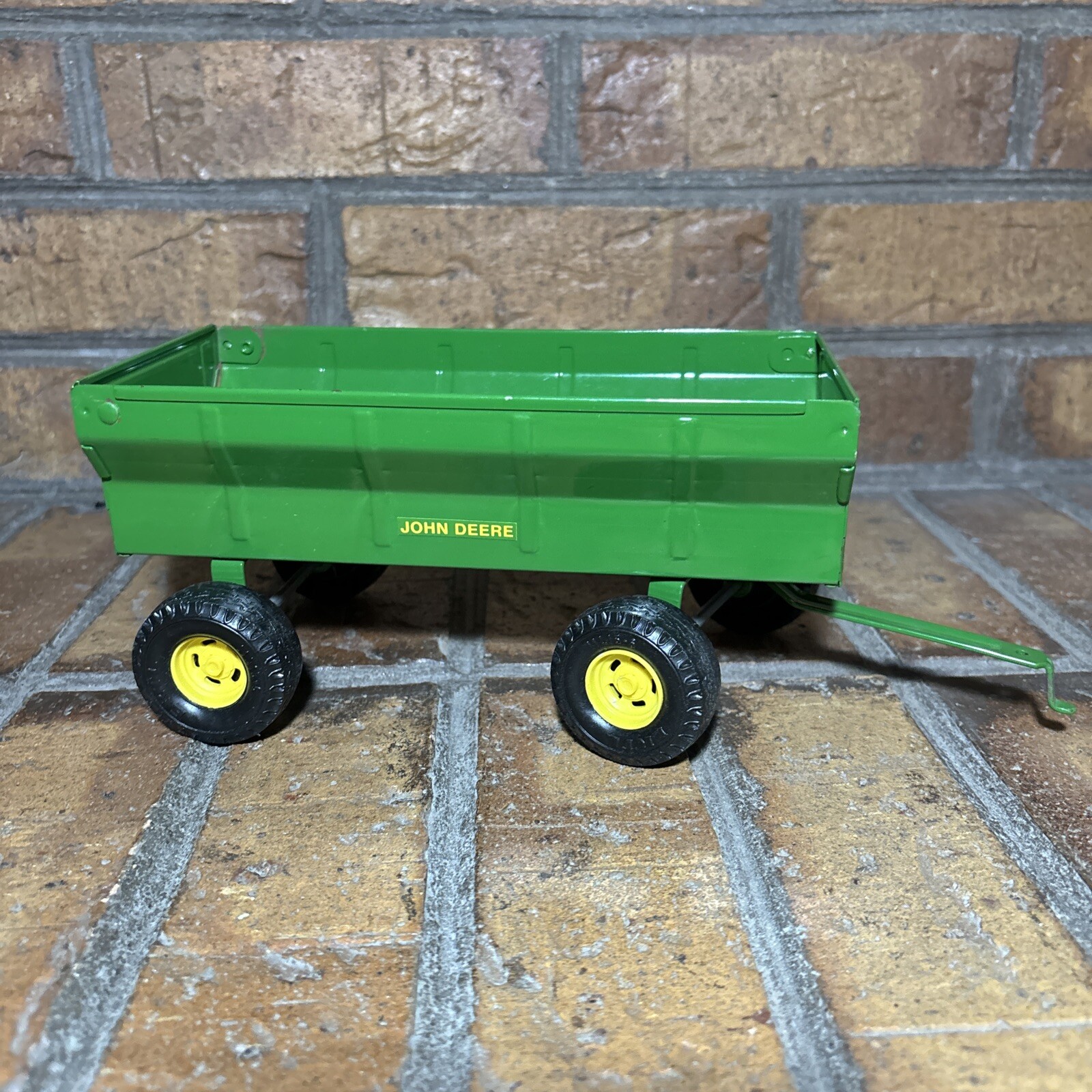 De colección ✅ Remolque Ertl John Deere vagón de granja diecast 1/16 metal prensado verde ✅ EE. UU.