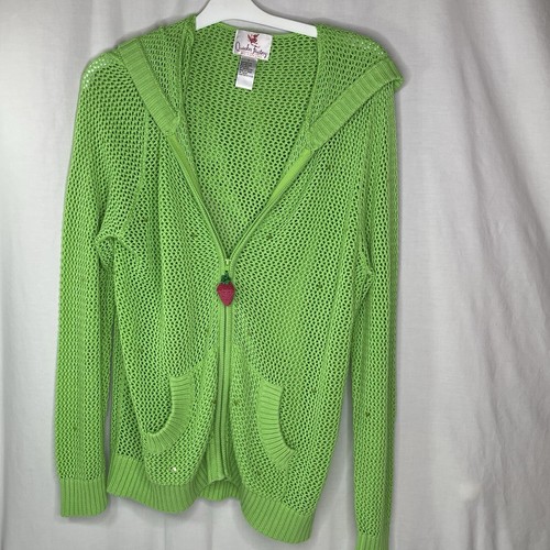 Quacker Factory Large Women’s Sleeveless Sweater Mesh Cardigan Set Strawberries - Picture 9 of 15