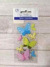 butterfly bug fun stickers essential dimensional puffy 8pc set new
