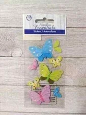 butterfly bug fun stickers essential dimensional puffy 8pc set new
