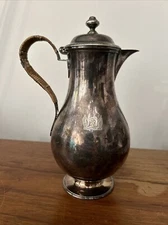 Engraved Vintage Silverware Plate Pitcher