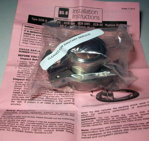 BS&B GD-0-0014-011 Type GR-C Safety Head * NEW*