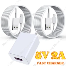 Fast Charger For iPhone 6 7 8 XR Xs 11 12 13 14 USB A Wall Charger Adapter Cable