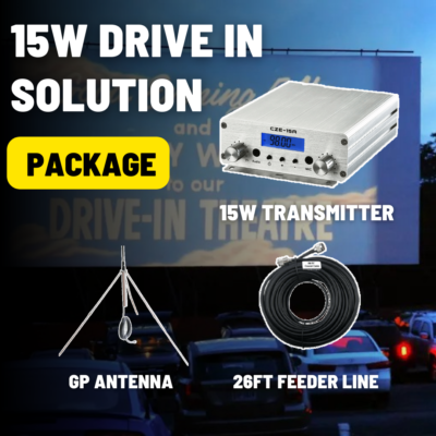 Fmuser 15W fcc certified part 15 Fm Transmitter for drive in movie
