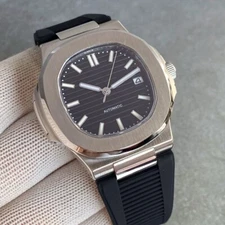 Tandorio Classic 40mm Black Square Sapphire NH35 10ATM Automatic Watches for Men