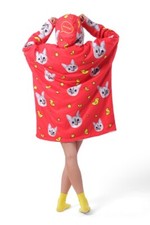 Personalized Cat Petie Sherpa Blanket Hoodie, Cat Name Oversize Blanket Hoodie 2