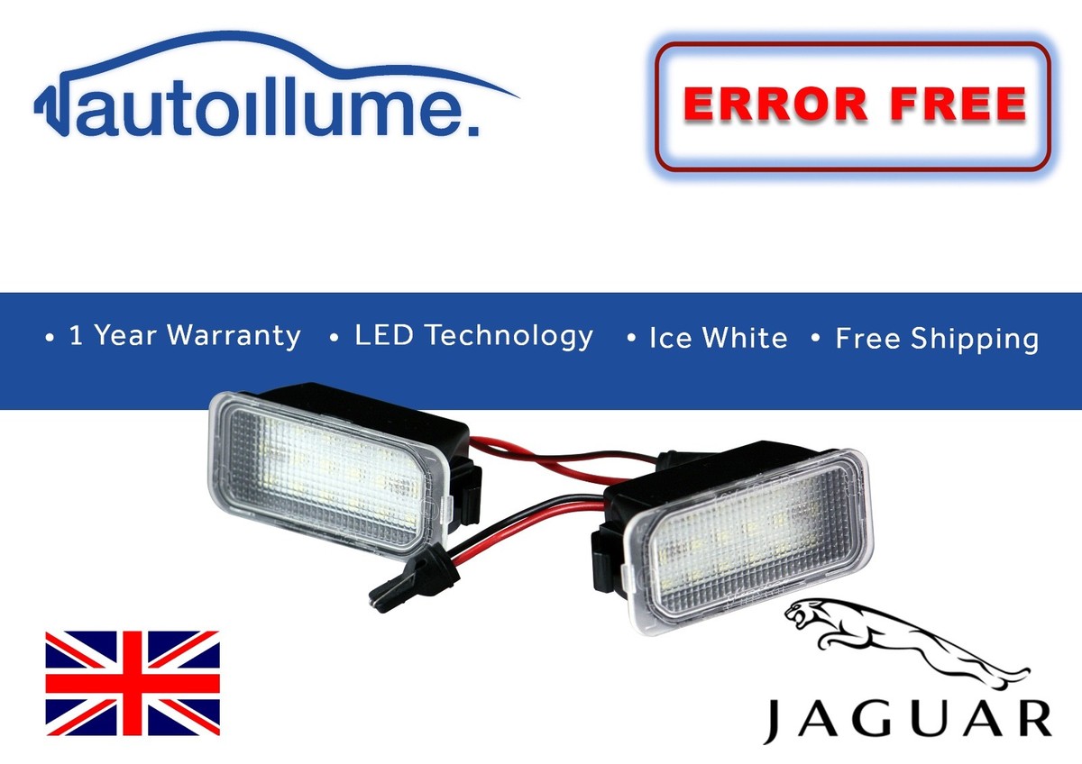 For Jaguar XF LED Number Plate Light Units 18 SMD Canbus