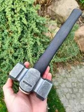 Handmade Iron & Solid Wood Blacksmith's Square Rounding Hammer 3lbs