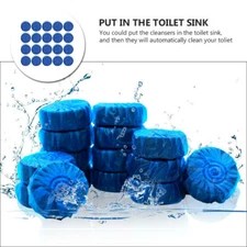 40-80pcs Automatic Bleach Toilet Bowl Cleaner Stain Remover Blue Tab Tablet
