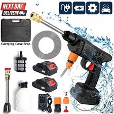 Cordless Pressure Washer Portable Pressure Cleaner Car Washer with 2 batteries