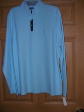 IZOD ADVANTAGE PERFORMANCE - MEN's LIGHT BLUE PULLOVER - SIZE LARGE - NWT 