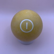 Vintage Replacement Pool Ball Billiards Yellow Solid 1 Ball 2 1/4" Diameter