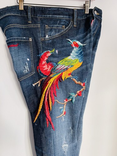Dsquared 2 “Cool Guy Jeans” Men's Blue Embroidered Trousers Size: 54 | eBay