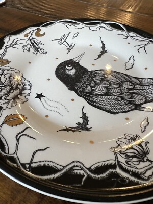 NIB~Anthropologie~Florence Balducci~RAVEN~Dessert Plate~HALLOWEEN