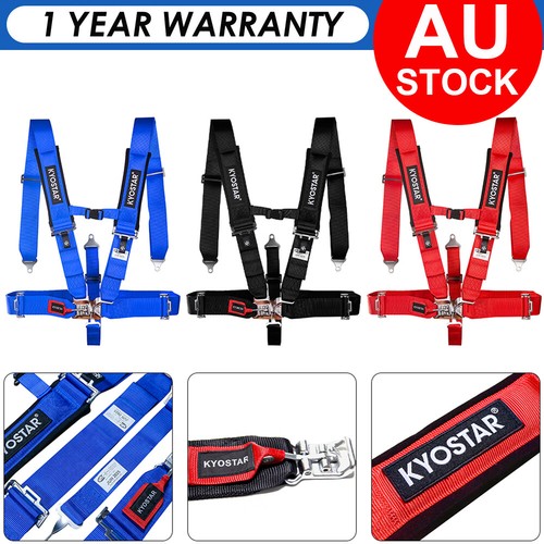 Kyostar Universal 3" Race Car Seat Belts 5Point SFI 16.1 Safety