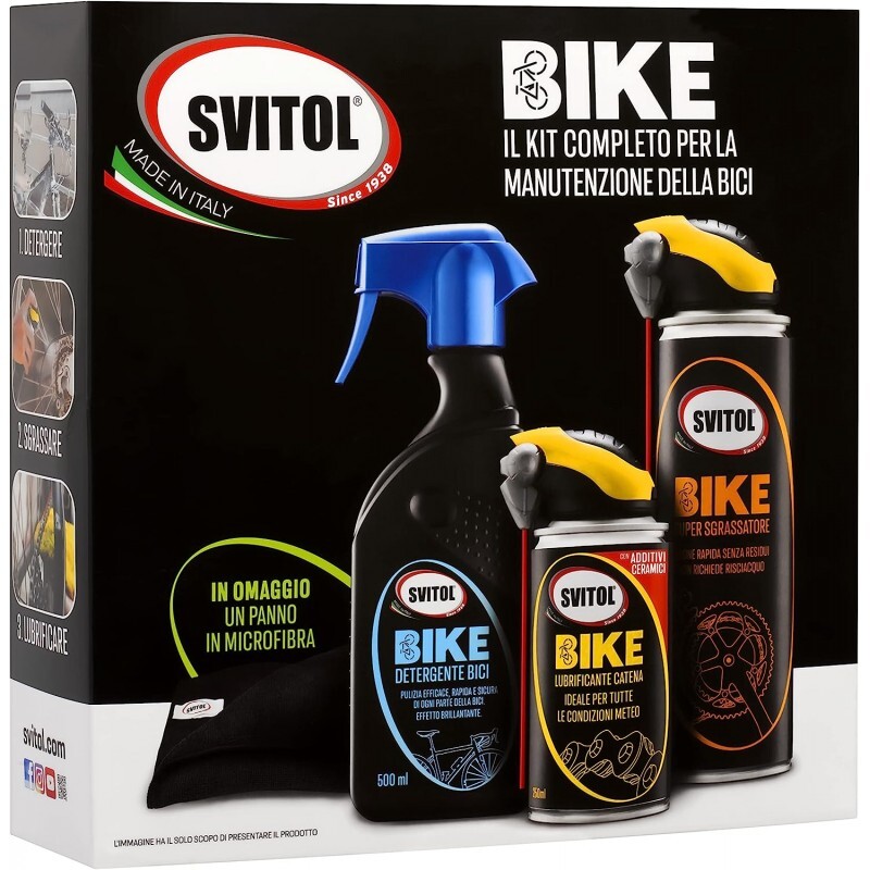 SVITOL BIKE 4375, 1 Detergente Bici, 1 Lubrificante Catena, 1 Super Sgrassatore,