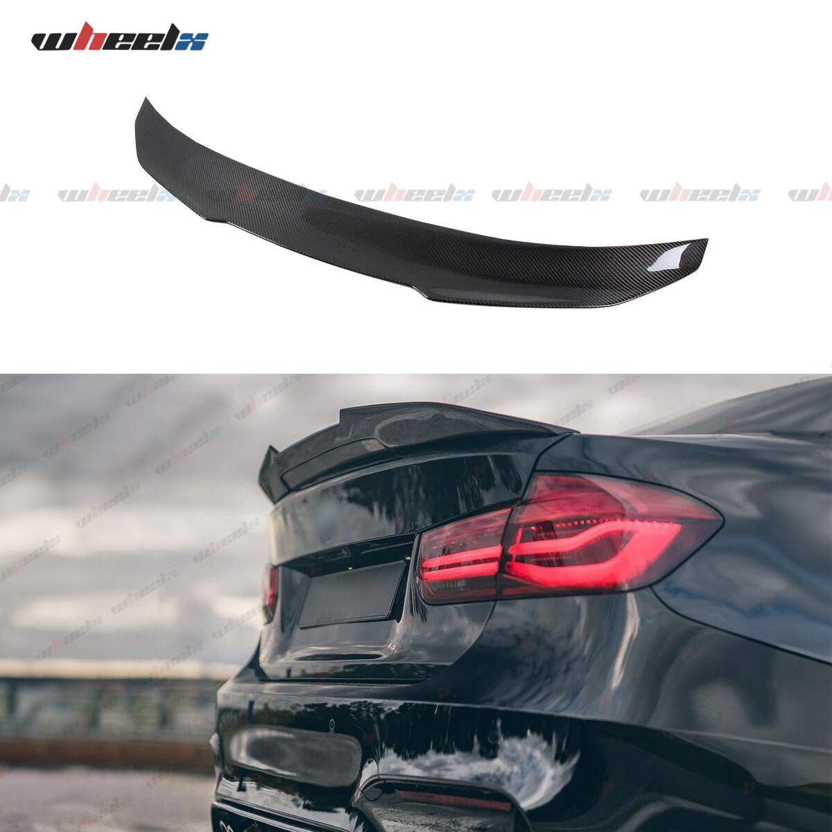FOR BMW F30 330I 335I F80 M3 12-18 CARBON FIBER HIGHKICK PSM STYLE