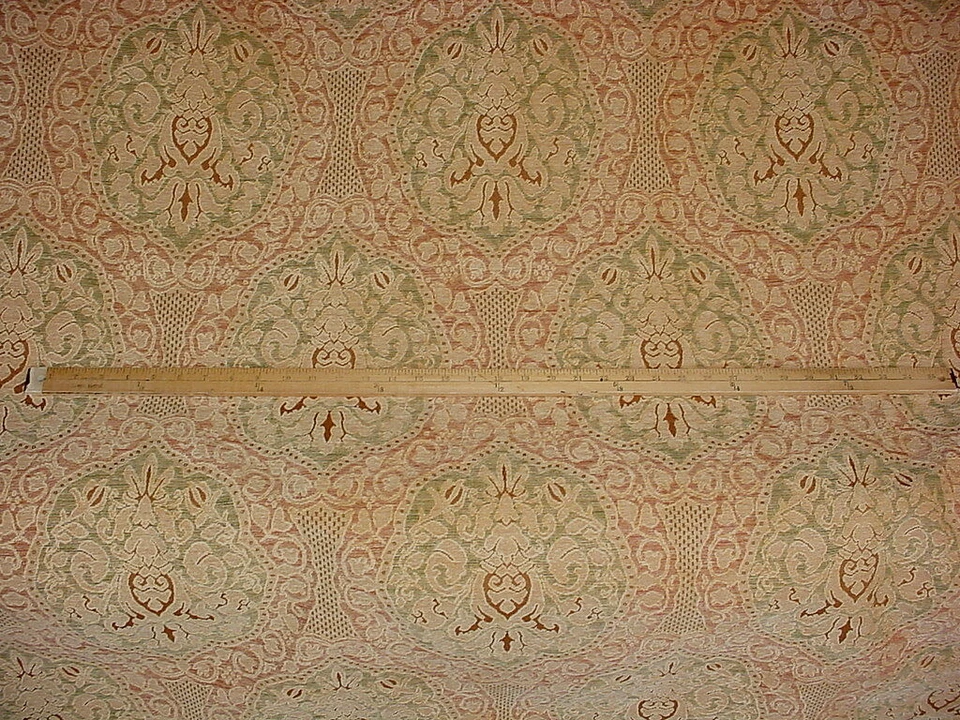 2-7/8 Kravet Couture 19813 Palais Washed French Damask Apricot Upholstery Fabric - Image 2 of 4