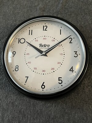 Retro Vintage Uhr American Diner 50 s Style Wand Home Office sehr guter Zustand