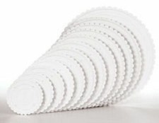 New Wilton Decorator Preferred Scalloped Separator Plates, sizes from 7"-16"