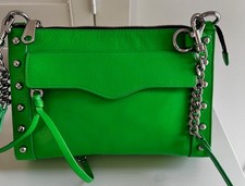 Rebecca Minkoff New Green Leather Purse With Studs