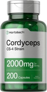 Horbäach Cordyceps Capsules - 200 Count