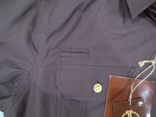 ☆ NEW NWT ABLANCHE Brown Long Sleeve Button Up Sz Medium DRESS SHIRT CLASSY L/S - Picture 12 of 14