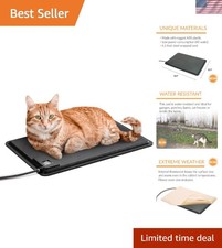 Heated Extreme Weather Outdoor Kitty Pad, Waterproof Heated Cat Mat, Pet Warm...