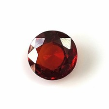AAA+ Natural Red Hessonite Garnet 8.6 mm Round Cut Faceted Gemstone 3.00 Carat