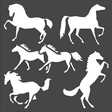 Horse Logo Stencil Reusable Sturdy Flexible Clear Plastic 1-8x8 in Arts and...