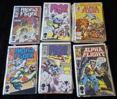 Alpha Flight (1983) Lot of 68 issues from #1-59, #65-68, #71-72, Annual  1 & 2