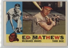 1960 Topps Eddie Mathews (Gray Back) #420 HOF