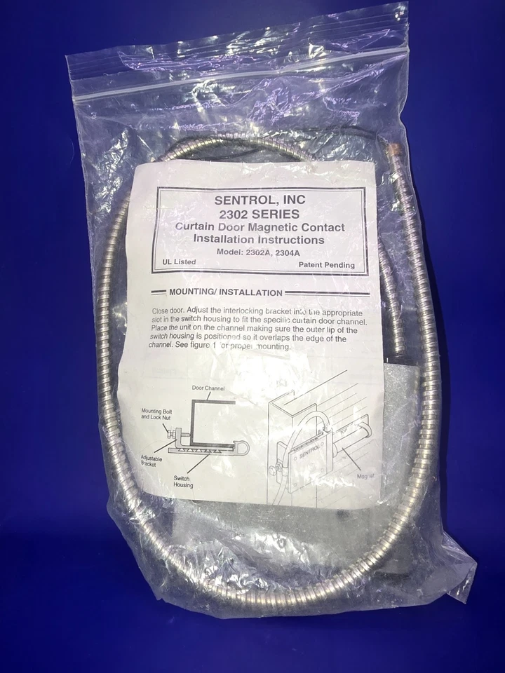 Sentrol 2302A Curtain Overhead Door Magnetic Contact Switch Closed Loop NEW! - Image 2 of 4