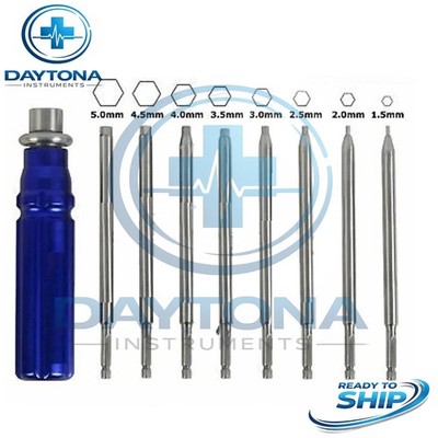 Orthopedic Bone Screwdriver Set With Quick Coupling Handle Surgical Instruments
