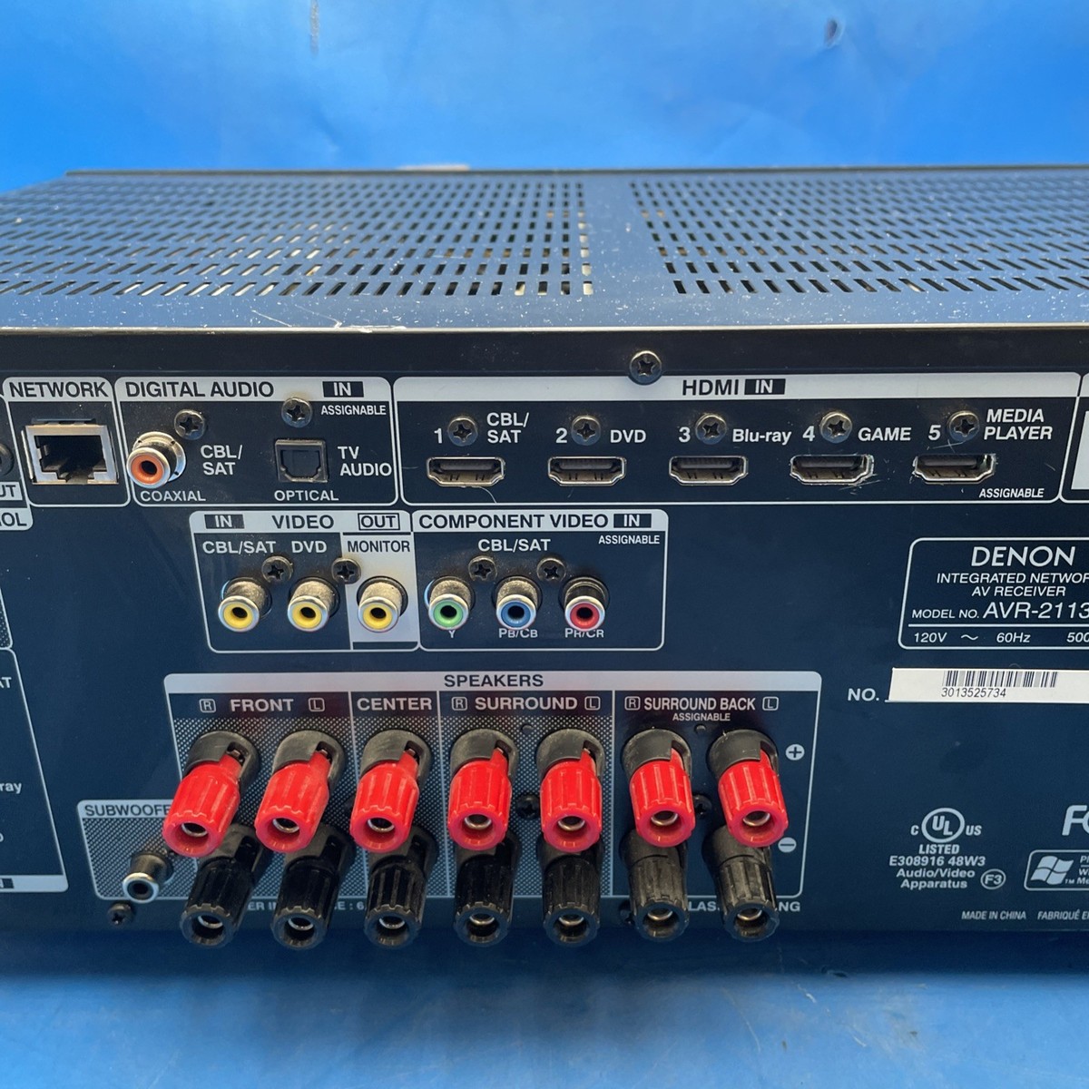 DENON 7.1chAVアンプ AVR-2113-K ブラック Denon AVR 2113CI 7.2 Channel 95 Watt Receiver for sale