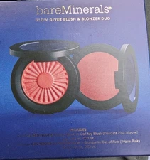 BAREMINERALS GLOW GIVER - BLUSH & BRONZER DUO, 2 FULL SIZE NEW IN BOX!  Unused