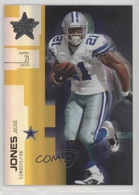 2007 Leaf Rookies & Stars Longevity Parallel Gold 10/49 Julius Jones #2 5c9