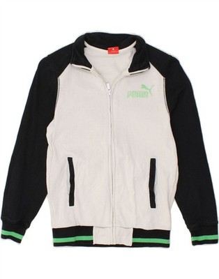 Puma Jungen Grafik Trainingsanzug Oberteil Jacke 9-10 Jahre weiß Colourblock SW08