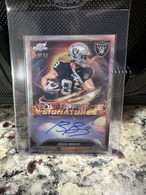 Brock Bowers Las Vegas Raiders Topps Chrome Solar Flare Signatures Auto 99/99!!