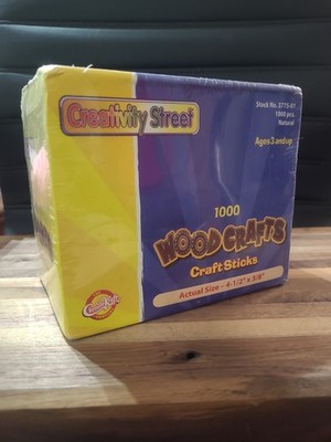 Creativity Street Natural Wood Craft Sticks 4 1/2 x 3/8 Wood Natural 1000/Box FS