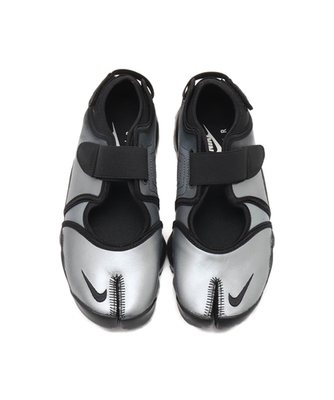 Nike Air Rift Women's Shoes Leather Metallic Silver Black IH3656